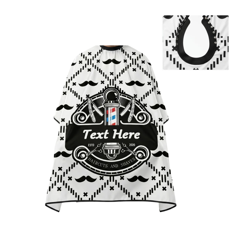 Capa Cuello de Goma BarberShop Color Blanco