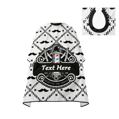 Capa Cuello de Goma BarberShop Color Blanco