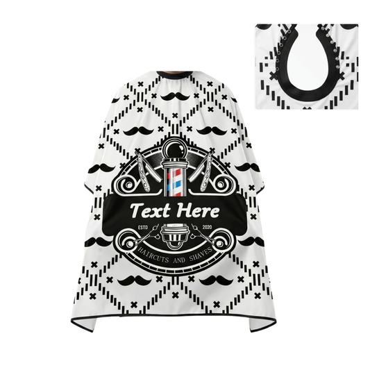 Capa Cuello de Goma BarberShop Color Blanco