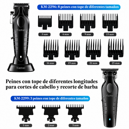 Combo Kemei S9 KM2296 + KM2299 + KM1102 Estuche Profesional