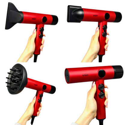 Secador De Pelo VGR Profesional V-401 110.000rpm Frío/ Calor