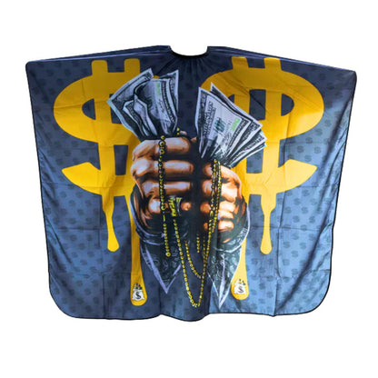 Capa Para Barberia Peluqueria 160cm X 145cm Diseño Dinero