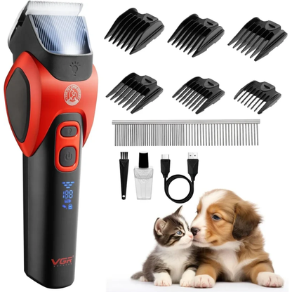 Cortadora Profesional para Mascotas VGR V-208 Roja