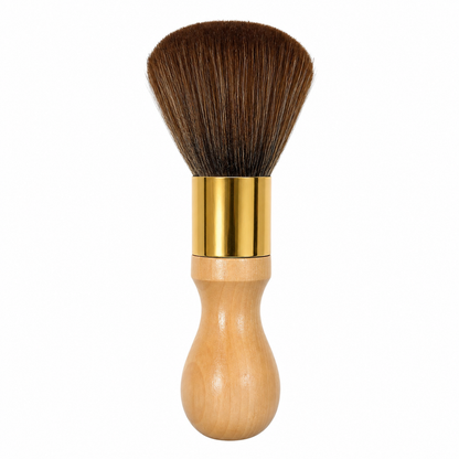 Brocha Saca Pelos Premium Mango Madera y Aro Dorado