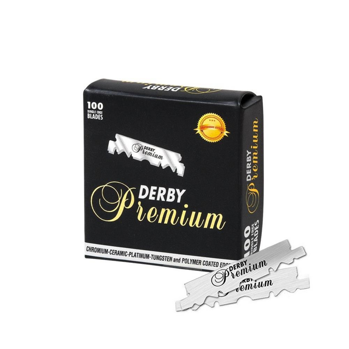 Navaja Derby Premium Para Afeitar 1 Filo (Mitad) 100 Pzas