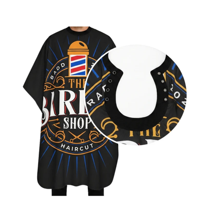 Capa Cuello de Goma BarberShop Color Negro