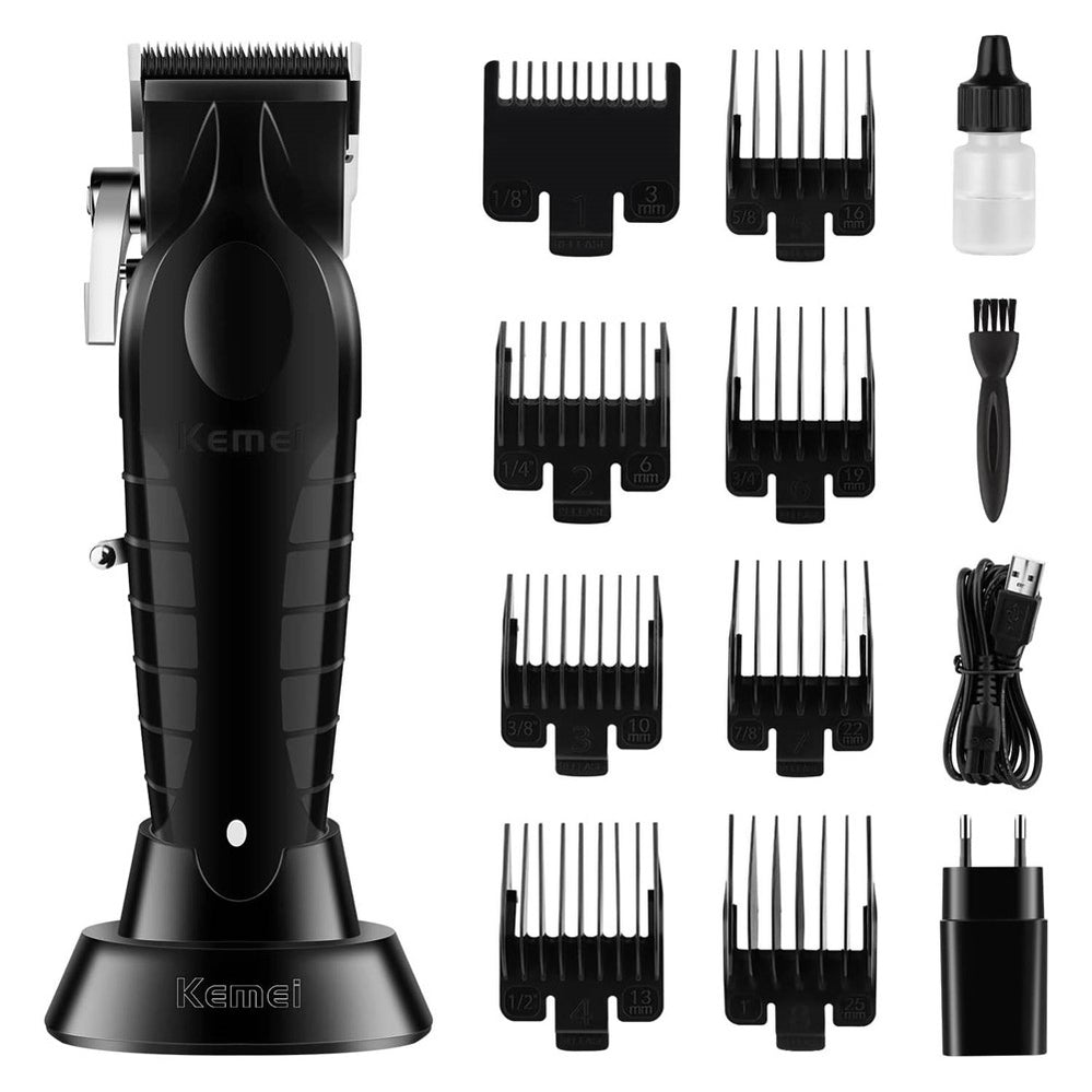 Maquina Clipper Kemei KM-2296 Inalambrica Con Base De Carga