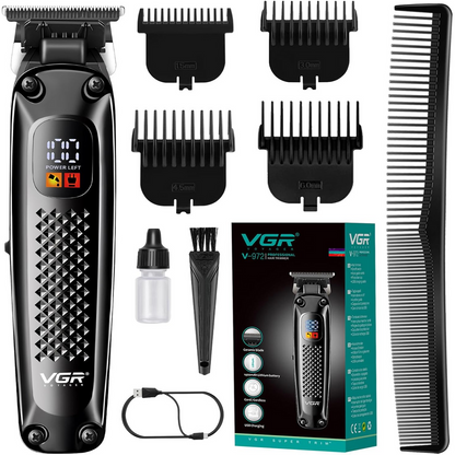 Trimmer Profesional Recargable VGR V-972 Led Usb