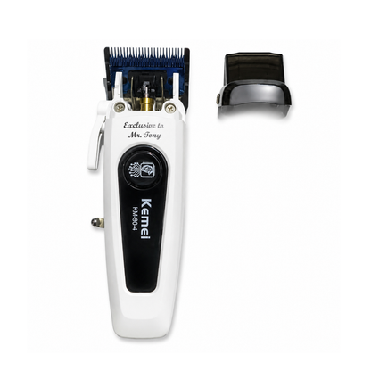 Kemei KM-90-4 Cortadora De Pelo Profesional 11500 RPM Blanca