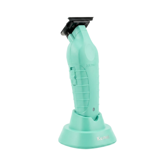 Máquina Patillera Trimmer Kemei 2299 Con Base De Carga Celeste