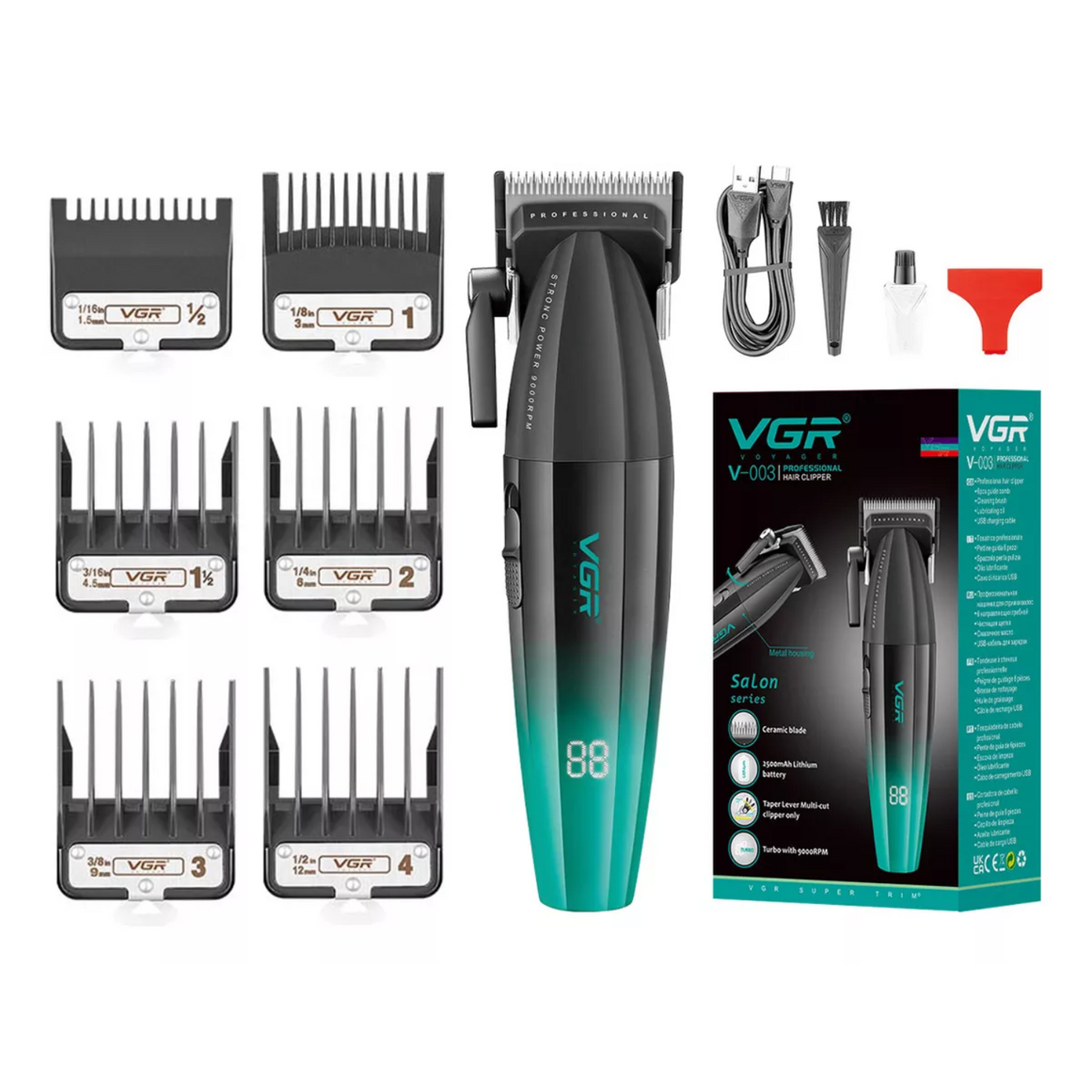 Clipper VGR Profesional V-003 Verde De 9000 RPM