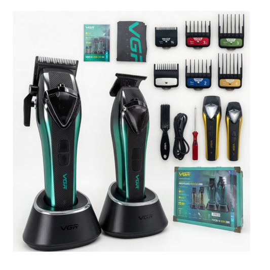Kit Profesional VGR V-883 S2 Clipper y Trimmer 2 en 1 de 9.000 a 11.000 RPM