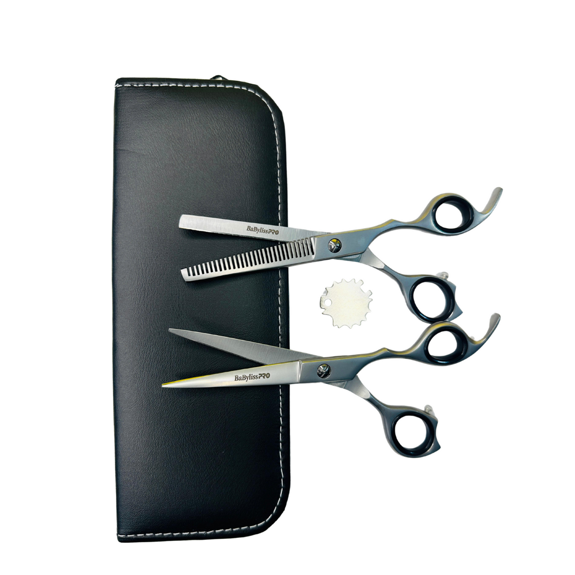 Set de Tijeras Esculpidora y Filo Navaja BaBylissPRO 6" Acero Japonés