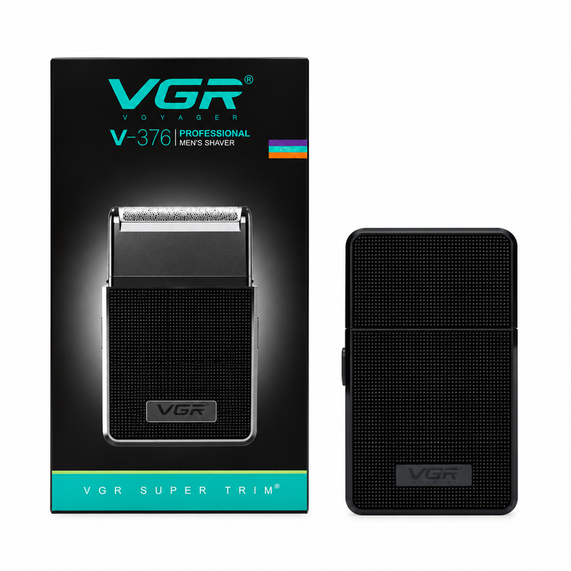 Afeitadora de Viaje Recargable Negra VGR V-376
