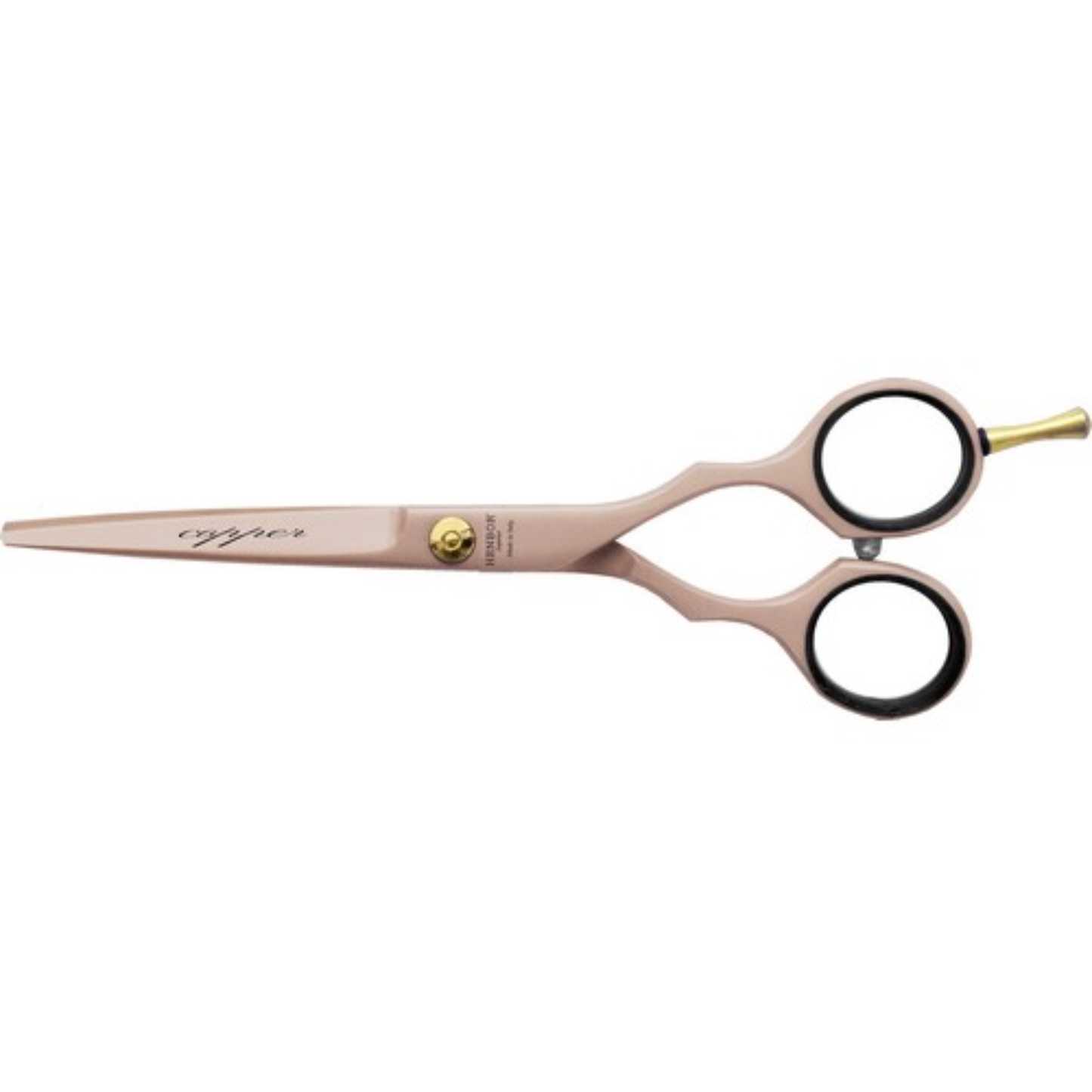 Set Tijeras Henbor Corte y Pulir Cobre Blanco con Porta Navaja Blanca