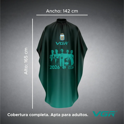 Capa de Corte Barberia VGR Professional Negro