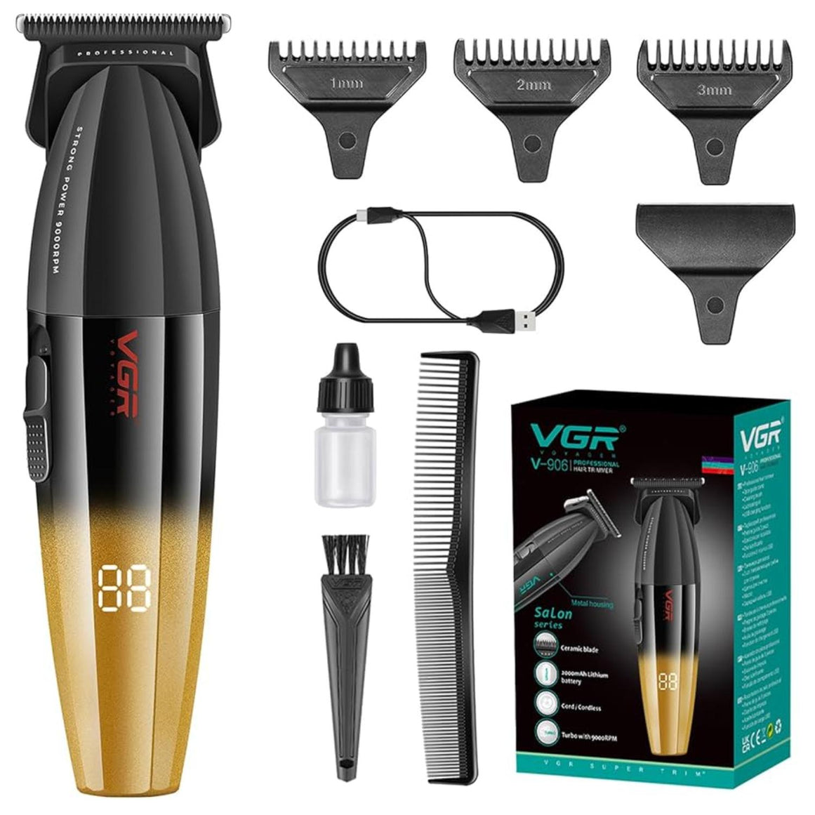 Trimmer Profesional Vgr V-906 Magnetico 9000 Rpm