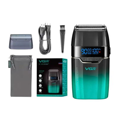 Afeitadora Profesional Shaver Vgr V-308 De 9000 Rpm Azul