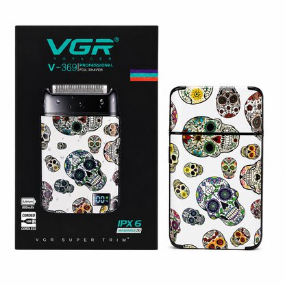 VGR Afeitadora Profesional V-369 Diseño Calavera