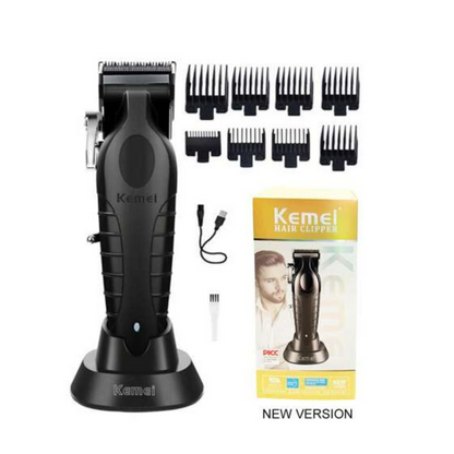 Maquina Clipper Kemei KM-2296 Inalambrica Con Base De Carga