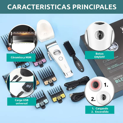 Máquina Cortar Pelo VGR880C Cerámica Motor Rotatech Blanco