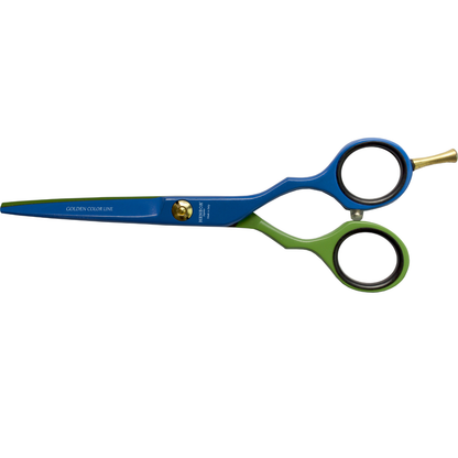 Set Tijeras Henbor Corte y Pulir Azul Verde con Porta Navaja