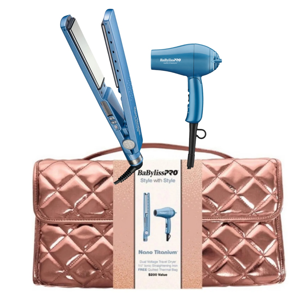 Babyliss Kit Plancha Pelo Alisadora + Secador Mini Babyliss Bolso