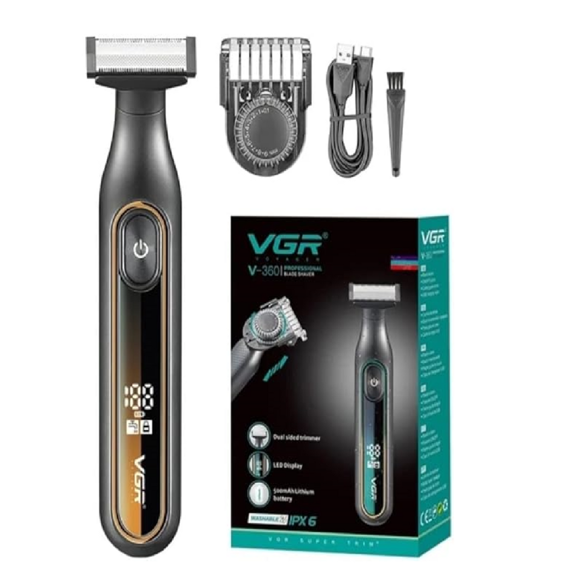 Afeitadora Electrica VGR V360 Recargable Usb