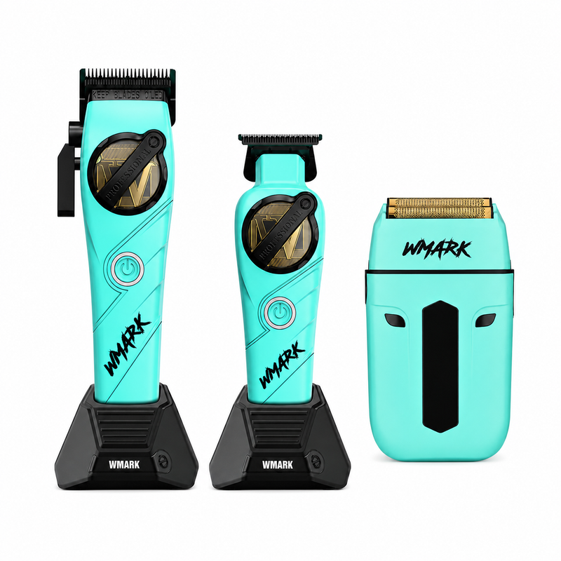 WMARK NG-8637KIT Kit Profesional 5 en 1 para Barbero Turquesa