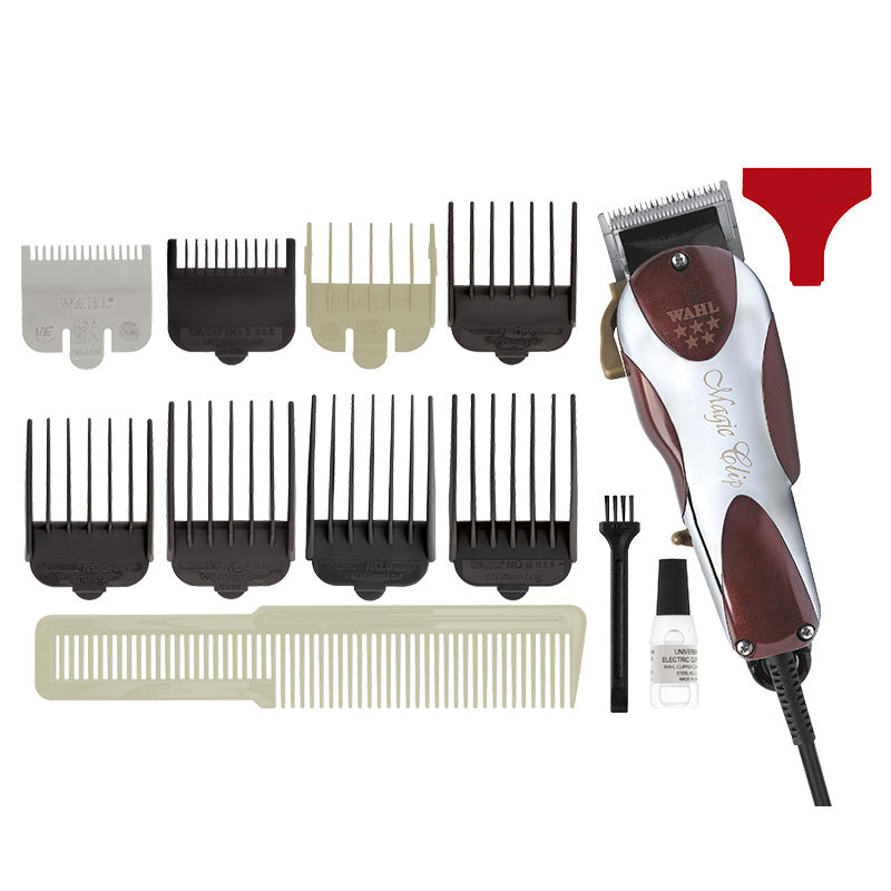 Wahl Combo Barber Clipper Magic Clip Con Cable+ Trimmer Detailer