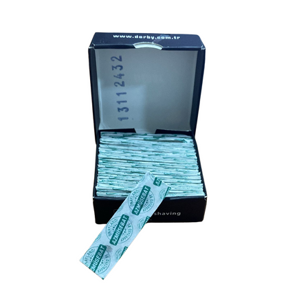 Navaja Derby Premium Para Afeitar 1 Filo (Mitad) 100 Pzas