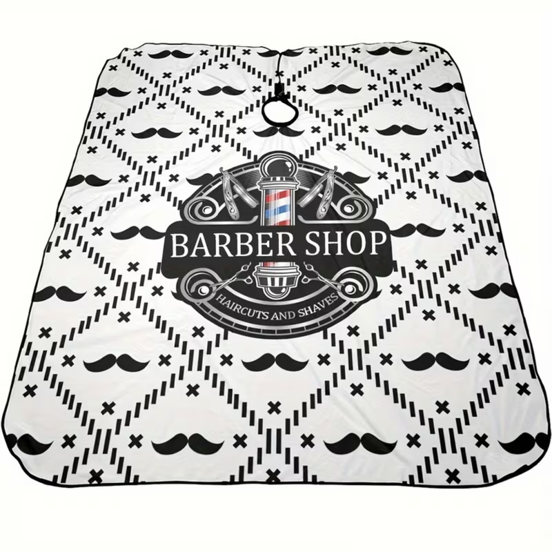 Capa Cuello de Goma BarberShop Color Blanco