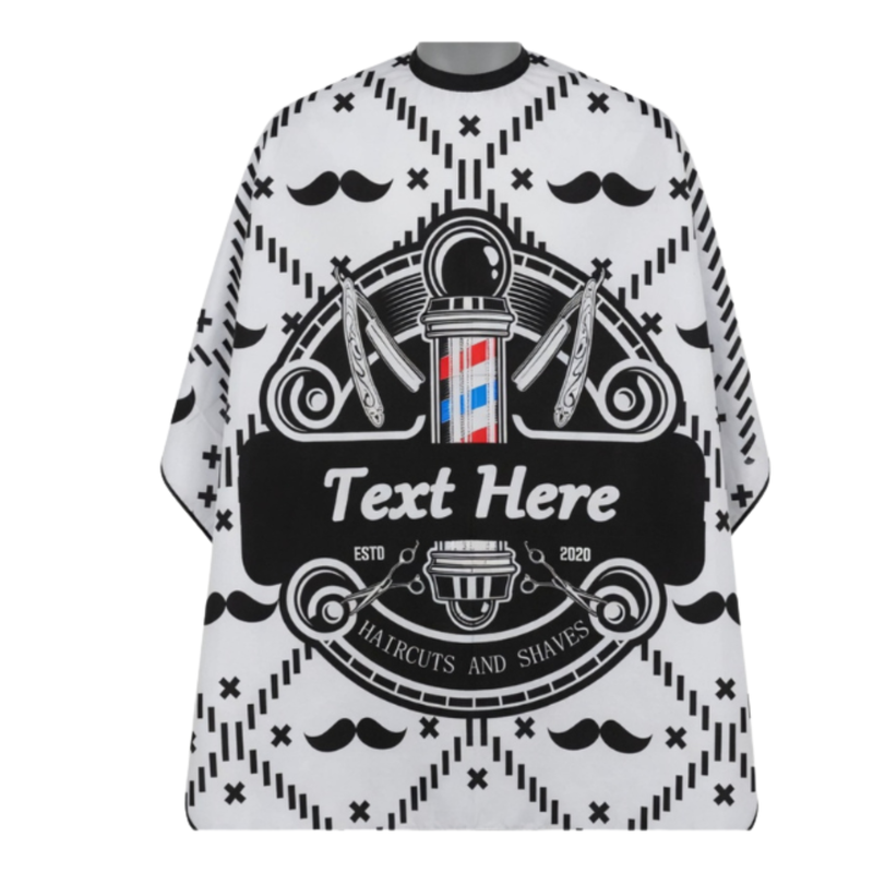 Capa Cuello de Goma BarberShop Color Blanco