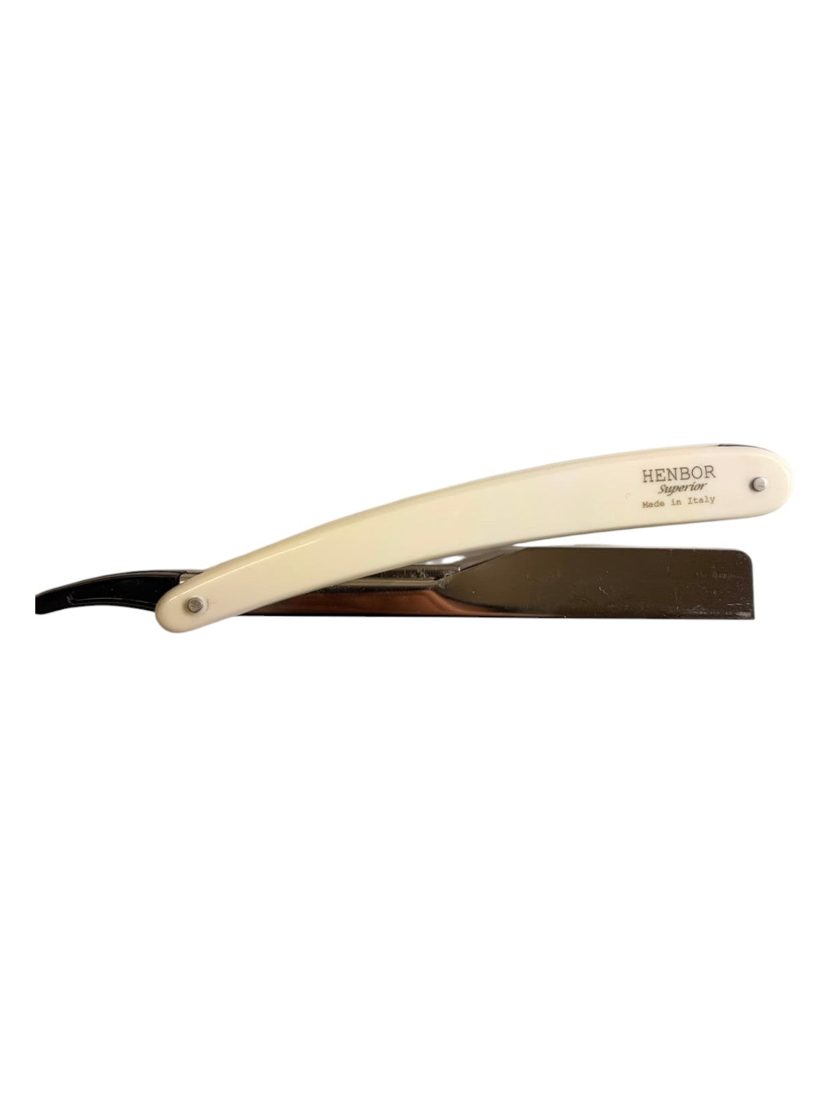 Set Tijeras Henbor Corte y Pulir Blanco Naranja con Porta Navaja Naranja