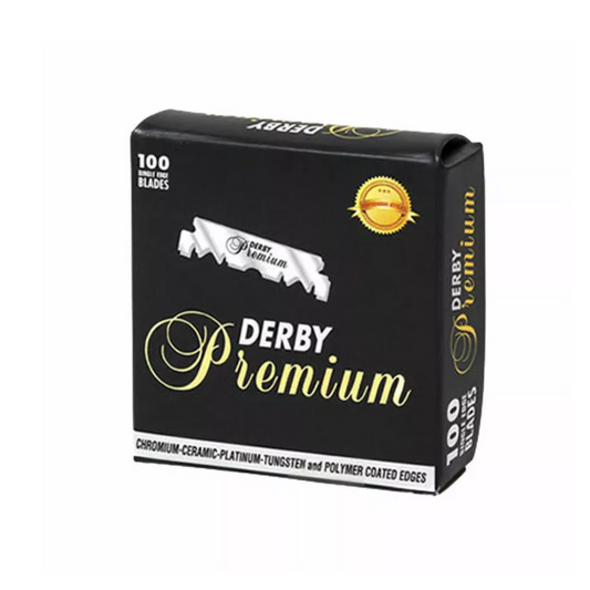 Navaja Derby Premium Para Afeitar 1 Filo (Mitad) 100 Pzas