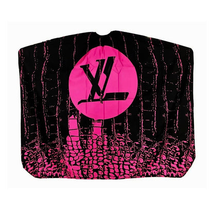 Capa De Peluquería Barber Profesional Rosado Con Negro