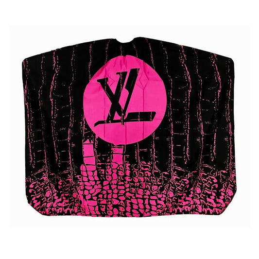 Capa De Peluquería Barber Profesional Rosado Con Negro