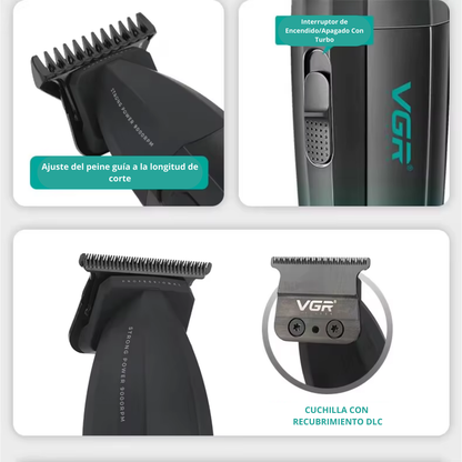 Trimmer Profesional Vgr V-906 Verde 9000 Rpm