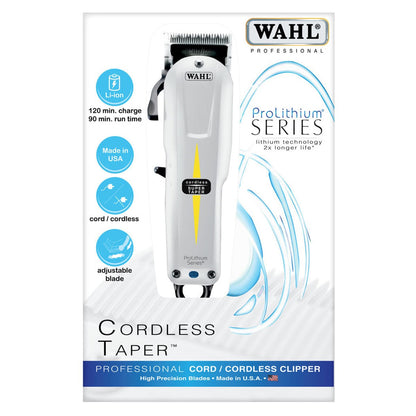 Cortadora de pelo Wahl Professional Super Taper Cordless blanca