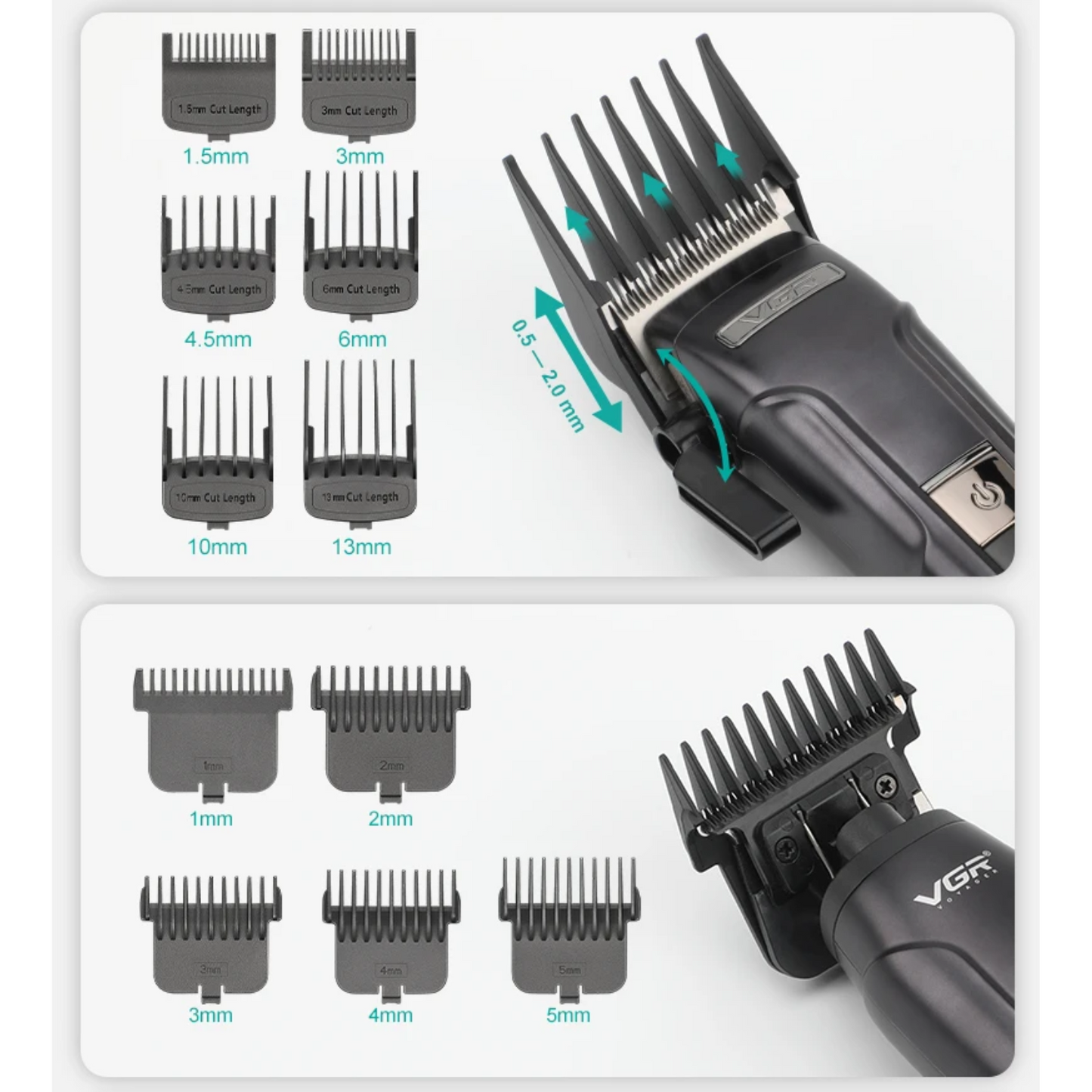 Combo Clipper Trimmer y Shaver Profesional VGR V-694 Verde