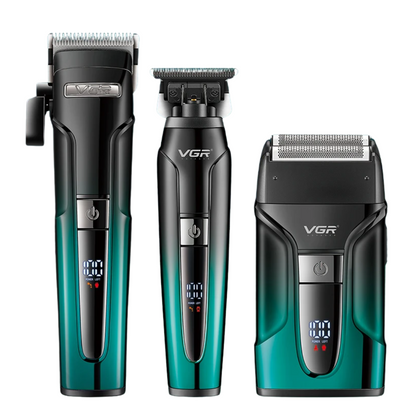 Combo Clipper Trimmer y Shaver Profesional VGR V-694 Verde